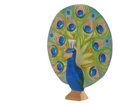 Pfau mit Rad Holzspielfigur von Ostheimer