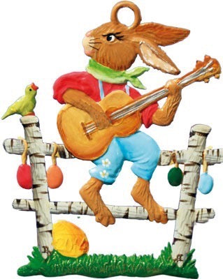 Hase spielt Gitarre Zinnfigur von Wilhelm Schweizer