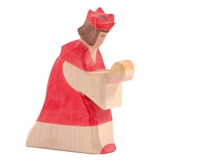 König rot Spielfigur aus Holz von Ostheimer