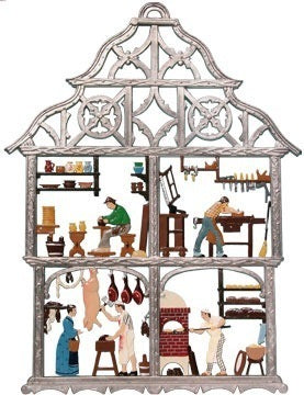 Handwerkerhaus Zinnfigur von Wilhelm Schweizer